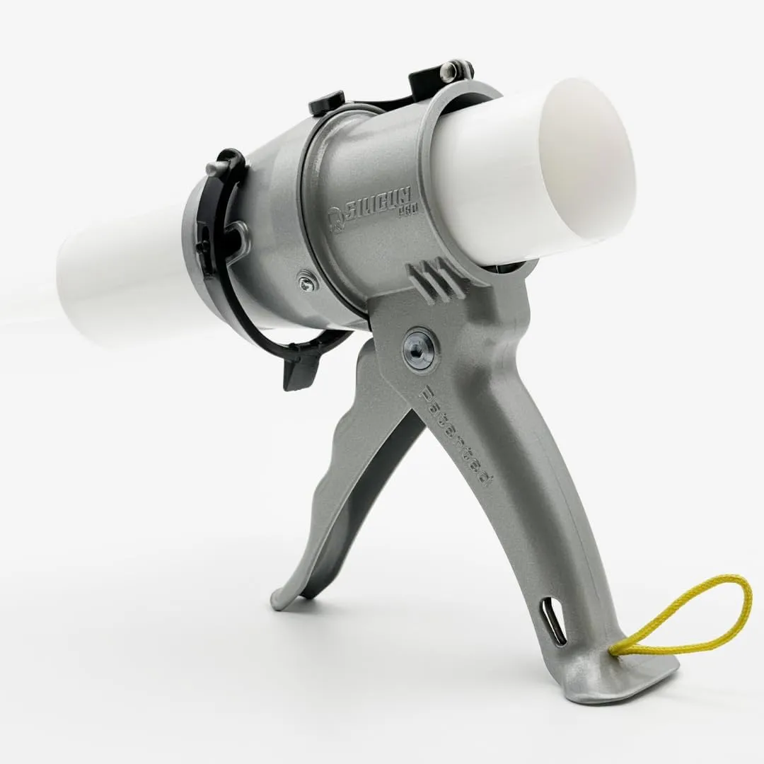 SILIGUN™ PRO Compact 24:1 Caulking Gun - No Drip Caulk Gun - Patent Design - Lightweight Aluminum Frame - Works with all 10 oz Tubes (SILIGUN PRO)