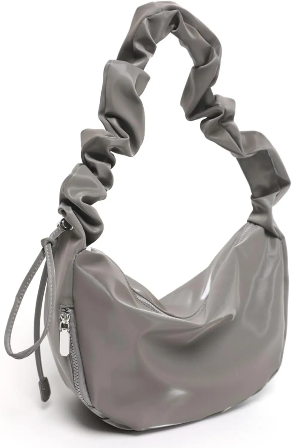 Single Shoulder Crossbody Bag for Women Cloud Shape Handbag and Purse Nylon Hobo Bag (Grey)