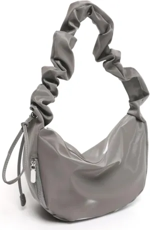 Single Shoulder Crossbody Bag for Women Cloud Shape Handbag and Purse Nylon Hobo Bag (Grey)