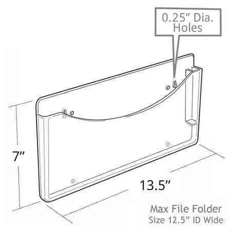 Single Wall Pocket File W/Pen Holder - 2ct