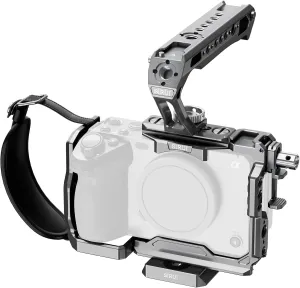 SIRUI Camera Cage Kit for Sony FX 3 FX30 with Top Handle Wrist Strap Cable Clamp for HDMI NATO Rail, QR Plate for Arca-Swiss, Modular Design Compatible with Sony XLR Handle, Grey