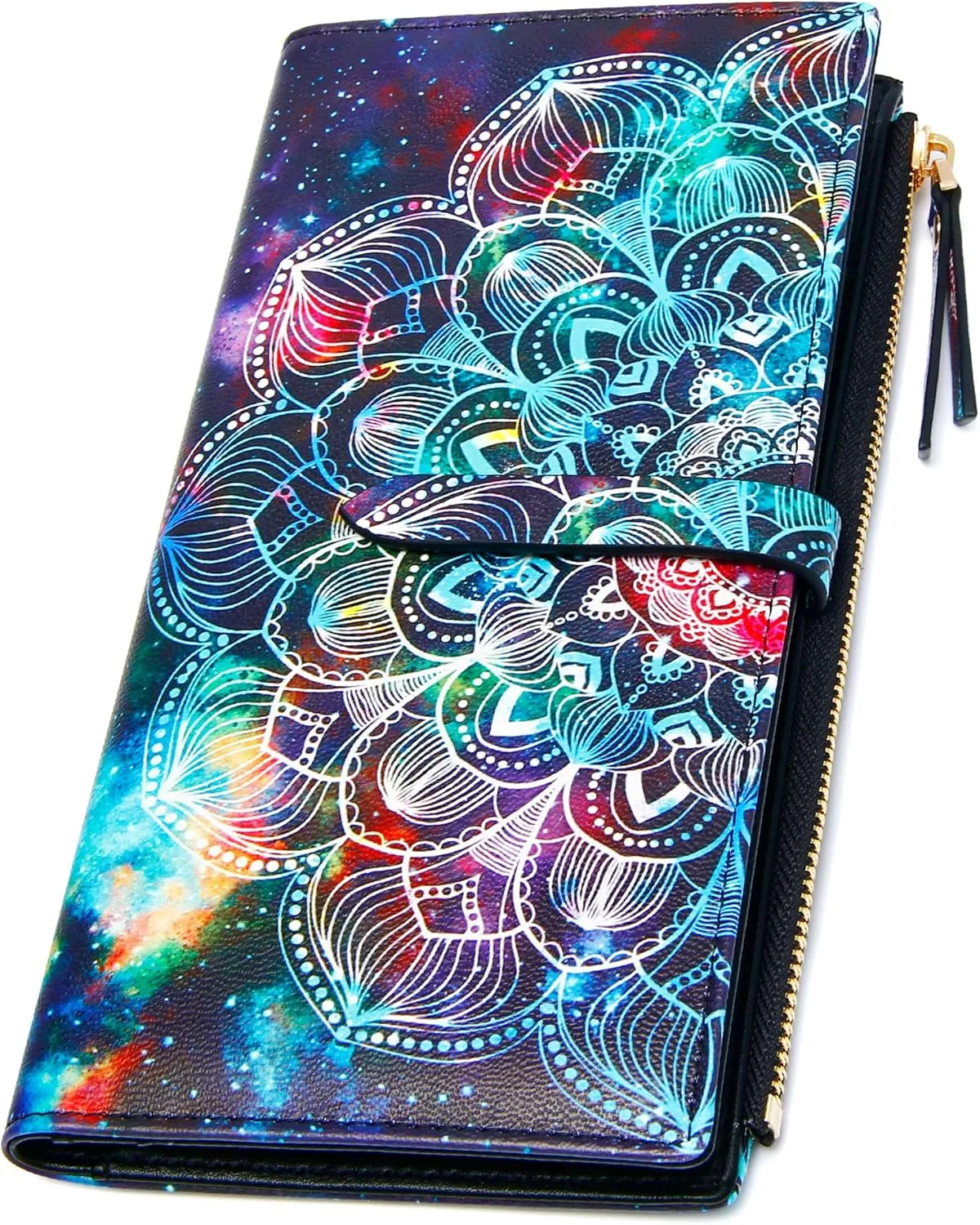 Slim Wallets for Women Credit Card Holder RFID Bifold Clutch Wallets Checkbook with Zipper Pocket