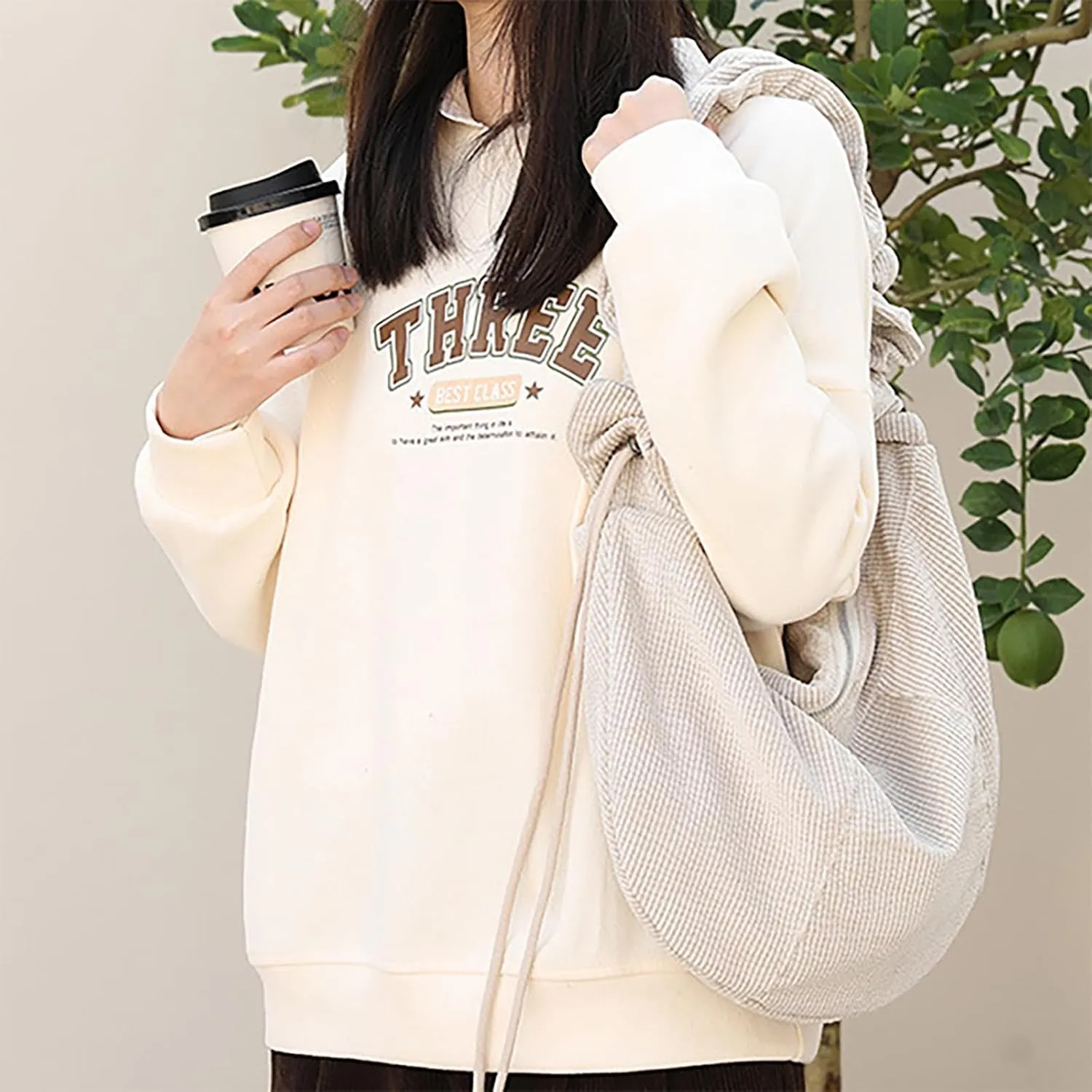 Sling Bag for Women Crossbody Bag Corduroy Underarm Bag with Zipper Satchel Purse Shoulder Handbag Hobo Bag Travel