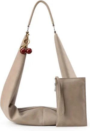 Slouchy Hobo Bags for Women Soft Vegan Leather Sling Bag Designer Shoulder Purses Top Handle Handbag with Small Purse