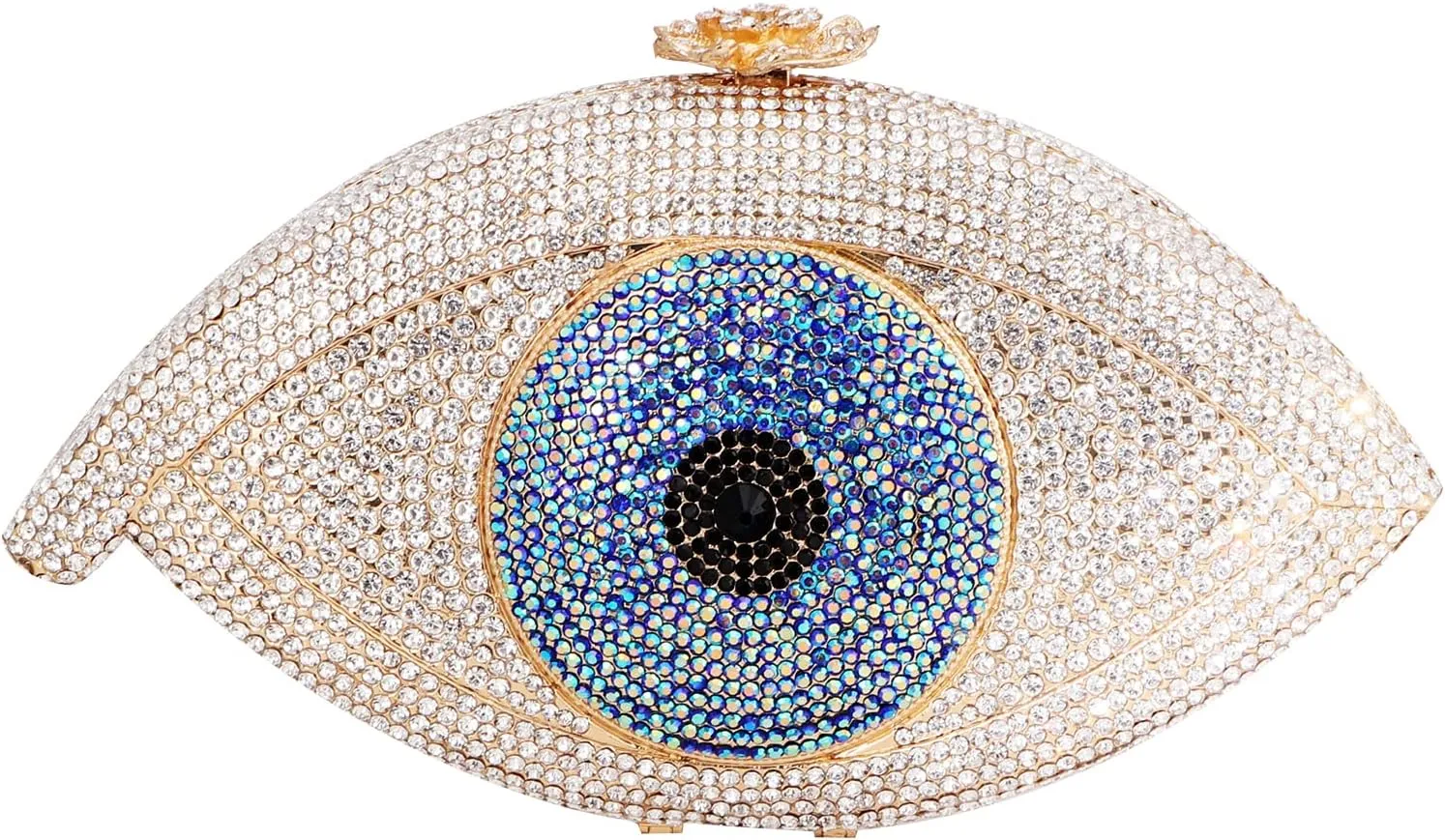 Small Clutch Purse Crystal Evening Handbag Rhinestone Eye Money Bag for Cocktail Prom Party Wedding Date