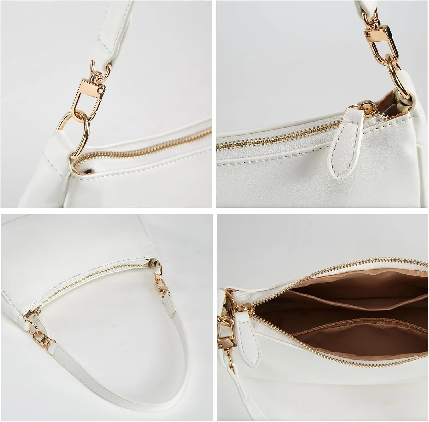 Small Cresent Shoulder Bags Crossbody Purses for Women Vegan Leather Handbag Clutch Hobo Purse