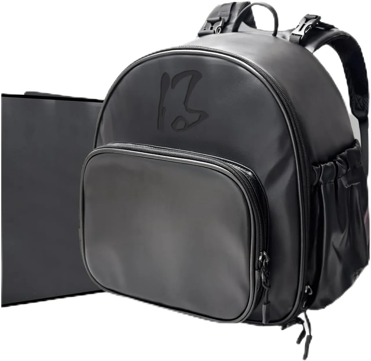 Small Diaper Backpack with 180° Opening, Small Diaper Backpack Bag with 23"*14"Changing Pad, 2*Insulated Pockets, Stroller Straps, for Excursions Short Quickly Day Out Artificial Leather
