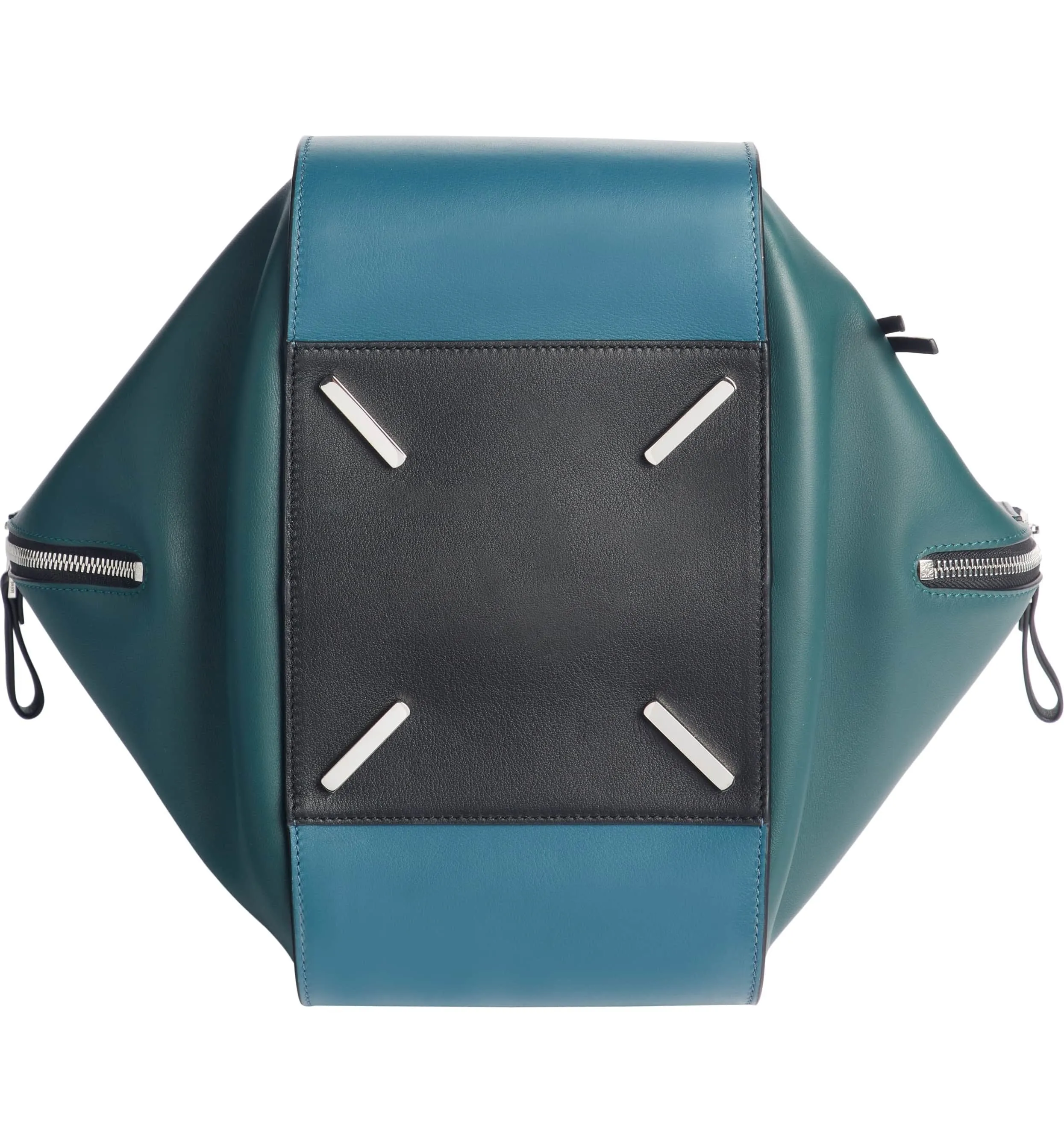 Small Hammock Tricolor Pebbled Leather Hobo