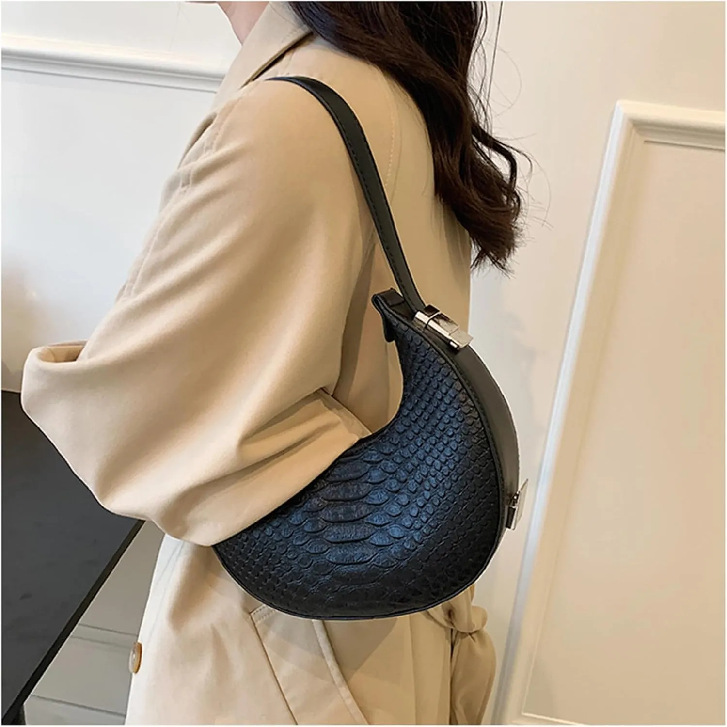 Small Purse for women,Trendy Cute Shoulder Bags Small Clutch Hobo Tote Handbag With Double Zipper Closure