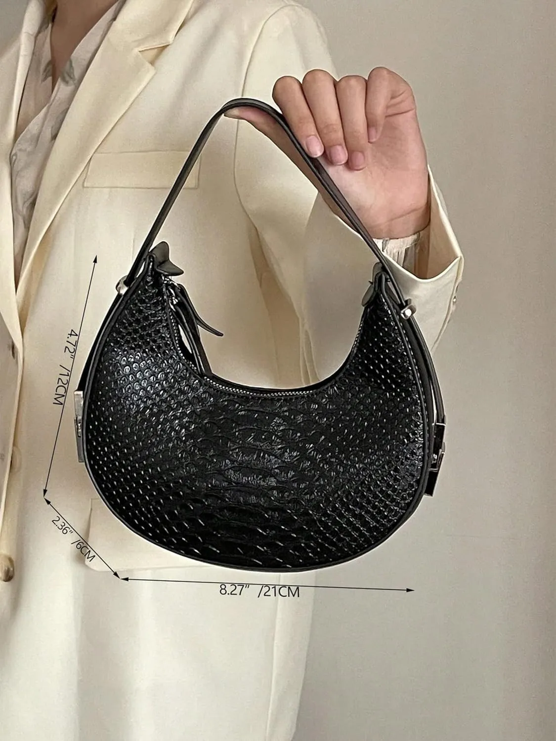 Small Purse for women,Trendy Cute Shoulder Bags Small Clutch Hobo Tote Handbag With Double Zipper Closure