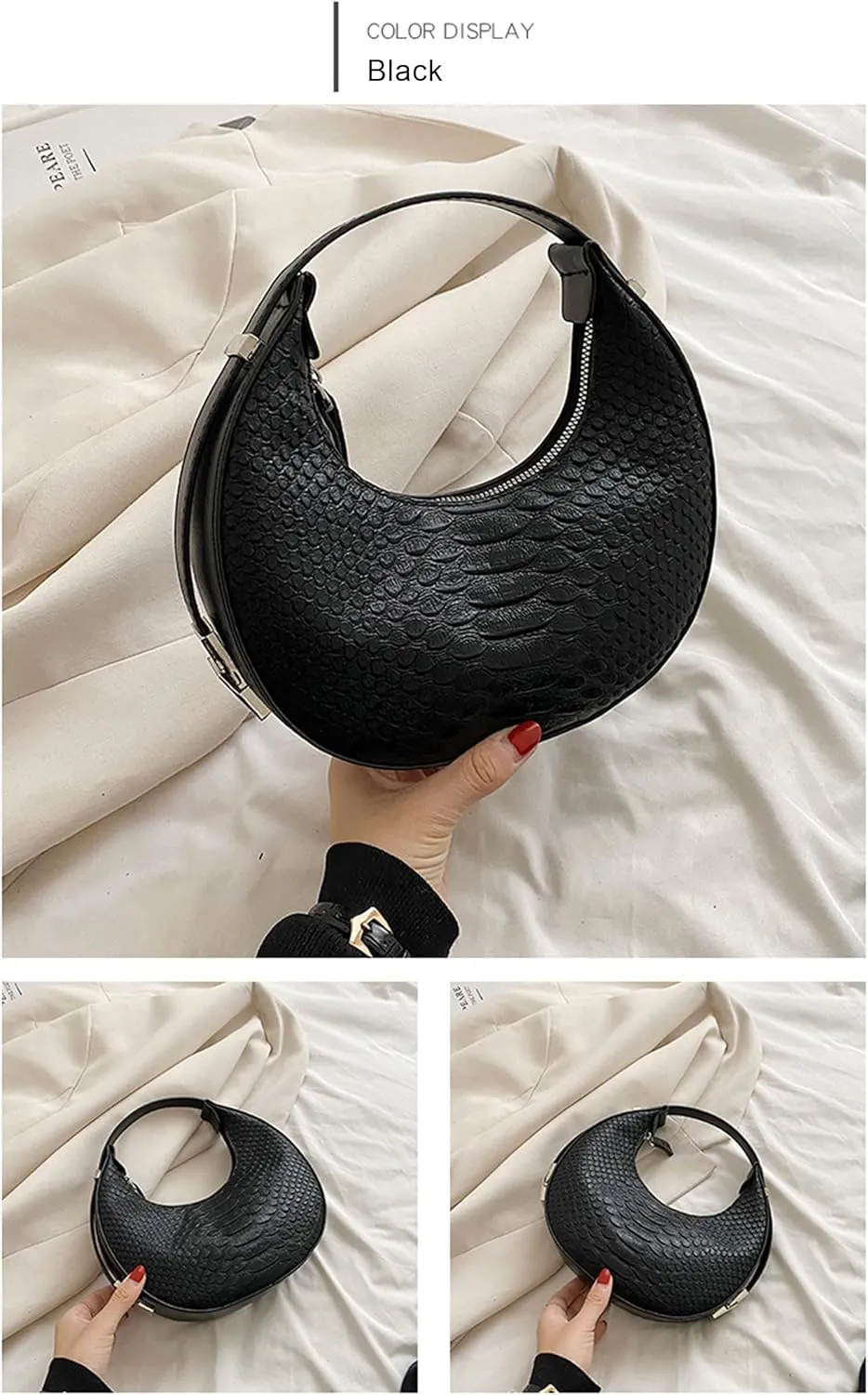 Small Purse for women,Trendy Cute Shoulder Bags Small Clutch Hobo Tote Handbag With Double Zipper Closure