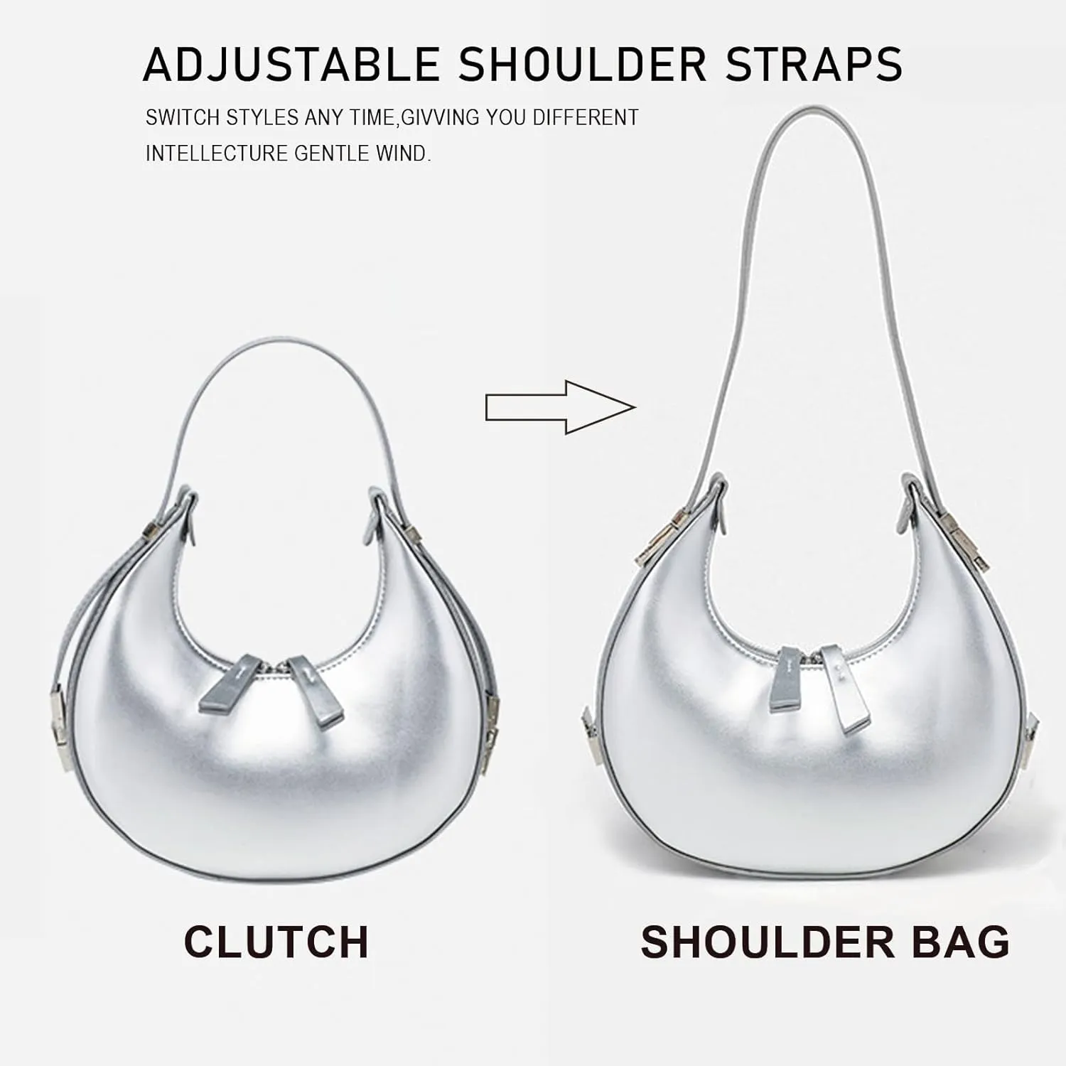 Small Purse for women,Trendy Cute Shoulder Bags Small Clutch Hobo Tote Handbag With Double Zipper Closure
