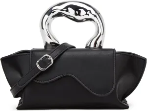 Small Silver Crossbody Satchel Y2K Evening Handbag for Women - Hobo Shoulder Tote Bag 2025