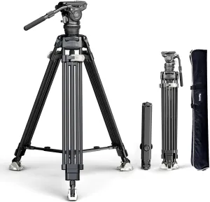 SmallRig AD-120 FreeBlazer Counterbalance Carbon Fiber Video Tripod Kit, 77" Video Tripod with 6-Step Counterbalance, Adjust Step-Less Damping on Pan/Tilt, Dual-Mode QR Plate, Max Load 17.6lbs-4463