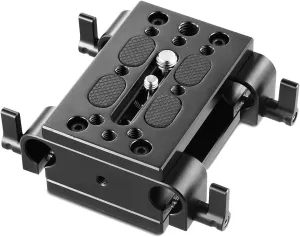 SmallRig Camera Tripod Mounting Baseplate w/15mm Rod Clamp Rail Block for Tripod/Shoulder Support System - 1798
