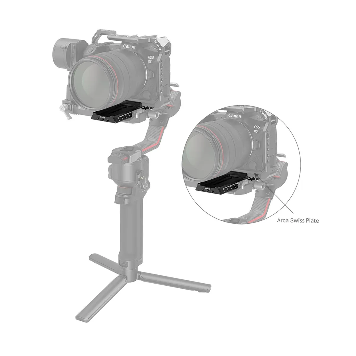 SmallRig Manfrotto-Style Quick Release Plate with Arca Mount for DJI RS Gimbals