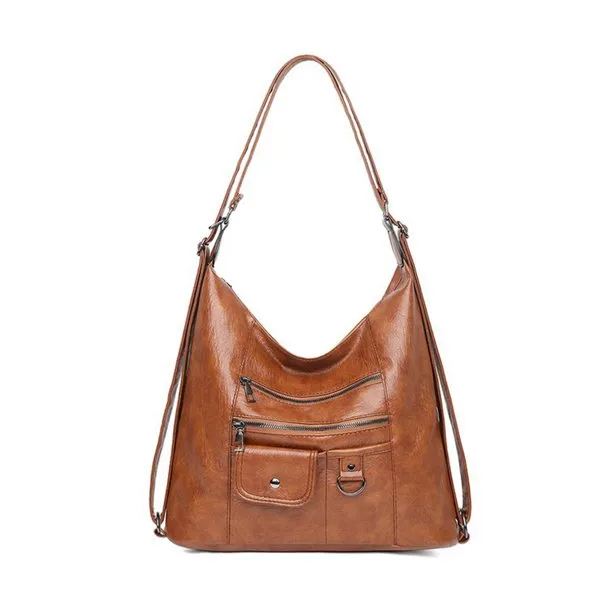 Soft PU Leather Women Handbags Shoulder Bag 3 in 1 Backpack
