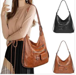 Soft PU Leather Women Handbags Shoulder Bag 3 in 1 Backpack
