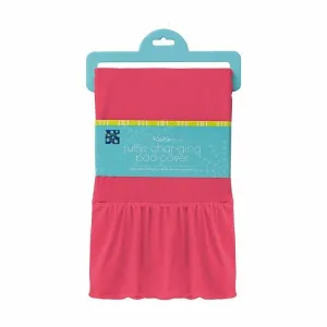 Solid Bamboo Ruffle Changing Pad Cover - Taffy - One Size