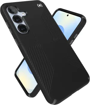 Speck Samsung Galaxy S25 Plus Case - 13-Foot Drop Protection, No-Slip Grips - Samsung S25 Plus Case - Raised Bezel and Enhanced Buttons - Presidio 2 Grip - Black/Slate Grey (Pack of 1)