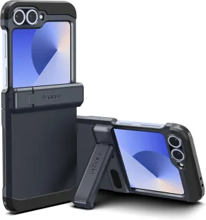 Spigen Tough Armor Pro Designed for Galaxy Z Flip 6 Case (2024) [Kickstand] - Metal Slate