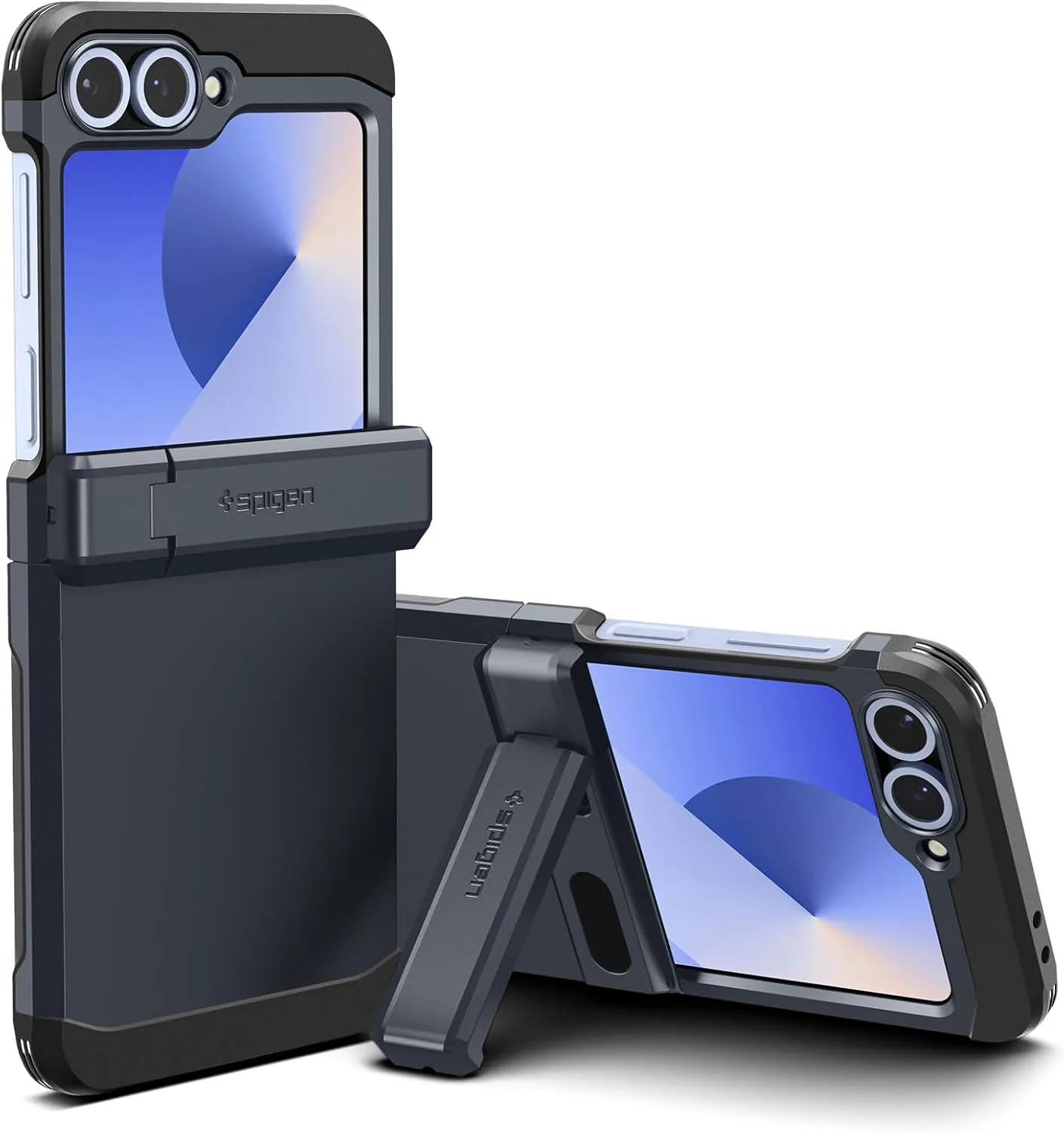 Spigen Tough Armor Pro Designed for Galaxy Z Flip 6 Case (2024) [Kickstand] - Metal Slate