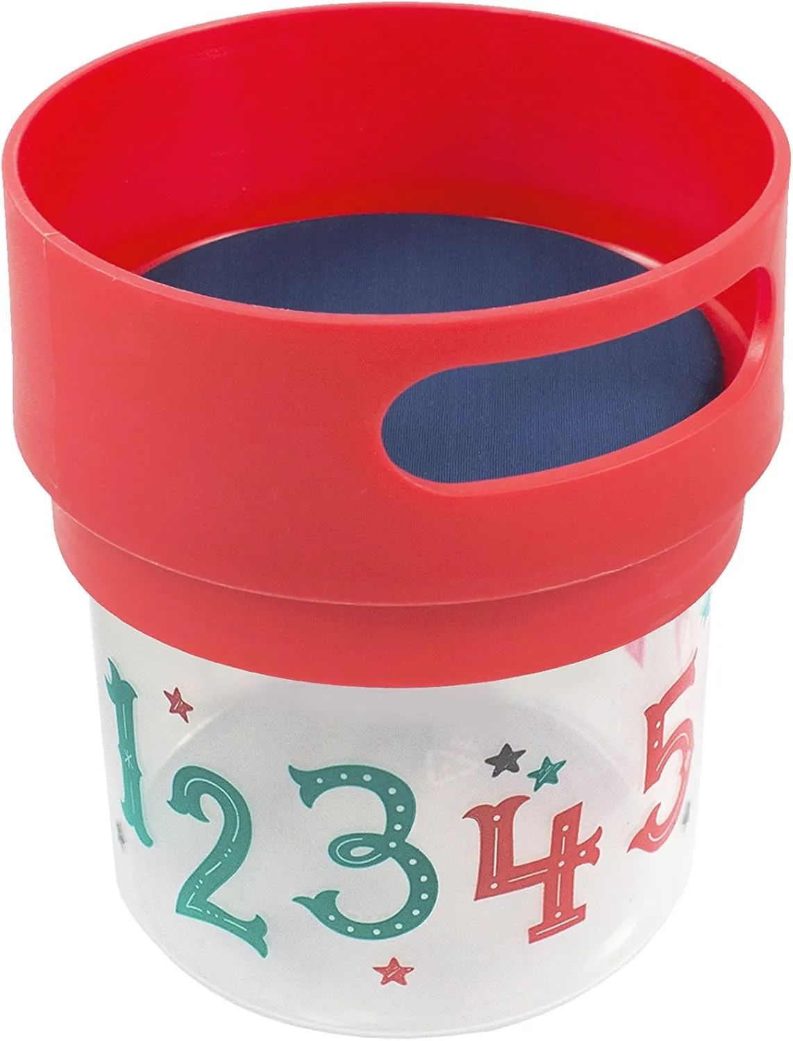 Spill Proof Snack Cup Red, 12 Ounce jar, Made in The USA