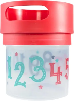 Spill Proof Snack Cup Red, 12 Ounce jar, Made in The USA