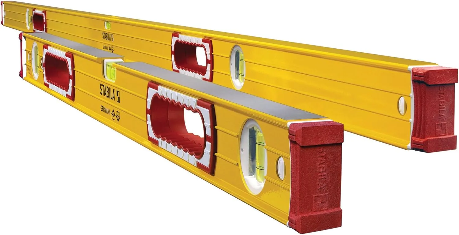 Stabila 37532 Heavy Duty Type 196 Jamber Set - includes 78" Plus 32" Handholes Levels