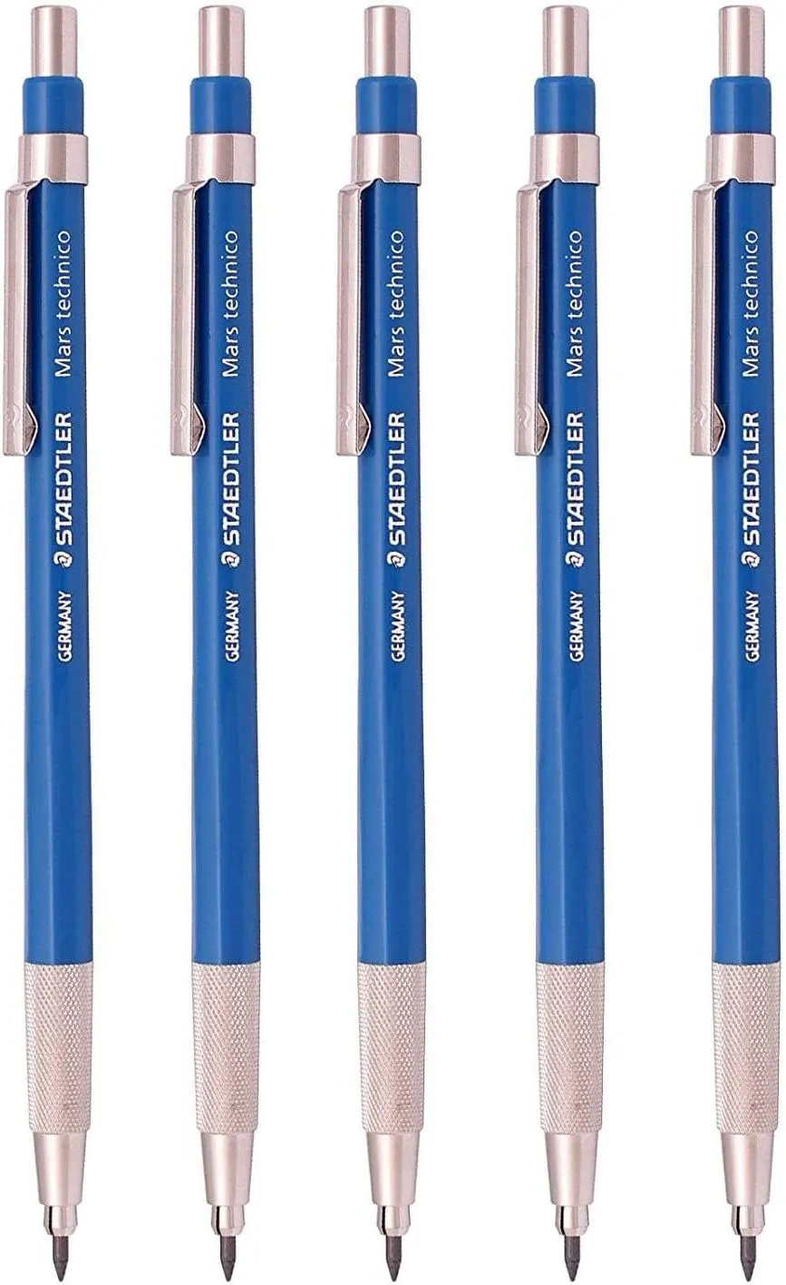 Staedtler Mars Technico 780C Mechanical Lead holder,clutch Pencil for Draft Drawing, Art Sketching Sharpener (Pack of 5)