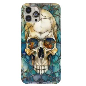 Stained Glass Skull Skeleton Phone Case