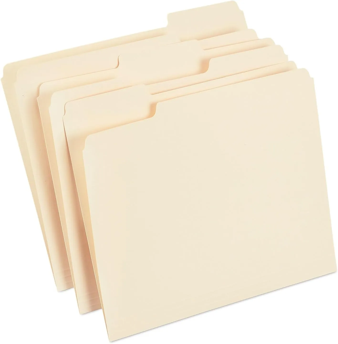 Staples File Folders, 1/3-Cut Tab, Assorted Position, Letter Size, Perfect for Home, Office, Classroom, 100-Pack, Manila