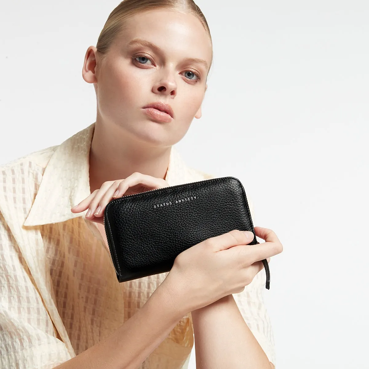 Status Anxiety Yet To Come Leather Wallet (Black)
