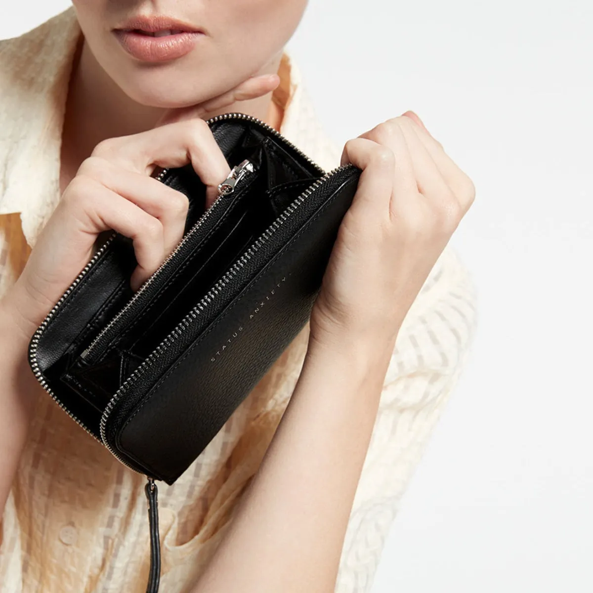 Status Anxiety Yet To Come Leather Wallet (Black)
