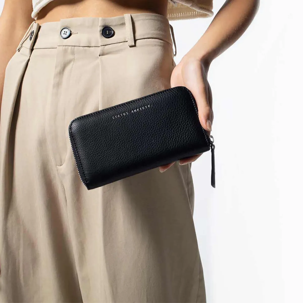Status Anxiety Yet To Come Leather Wallet (Black)