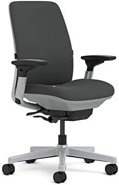 Steelcase Amia(R) Ergonomic Work Chair by Steelcase, Fabric = Cogent Graphite; Frame/Base = Platinum/Platinum