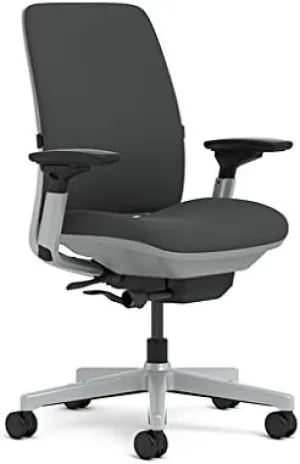 Steelcase Amia(R) Ergonomic Work Chair by Steelcase, Fabric = Cogent Graphite; Frame/Base = Platinum/Platinum