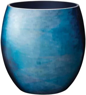 Stelton Stockholm vase, Medium Horizon, Aluminum, Blue, 21 x 21 x 23 cm