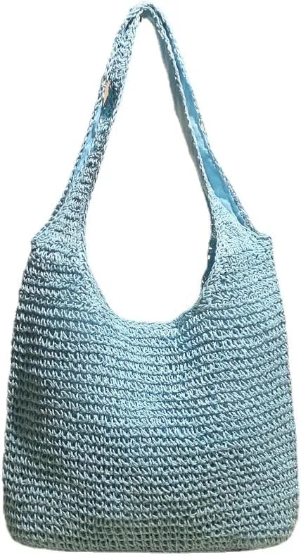 Straw Hobo Bags for Women Vintage Handbag Tote Bag Boho Crochet Beach Bag Trendy 2025 Handwoven Shoulder Bags Purse