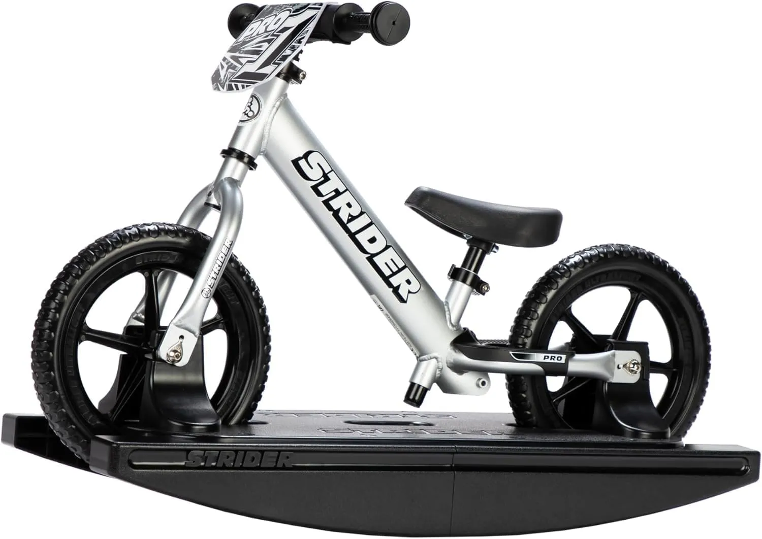 Strider 12” Pro Bike   Rocking Base - Helps Teach Baby How to Ride a Balance Bicycle - for Kids 6 Months to 4 Years - Easy Assembly & Adjustments