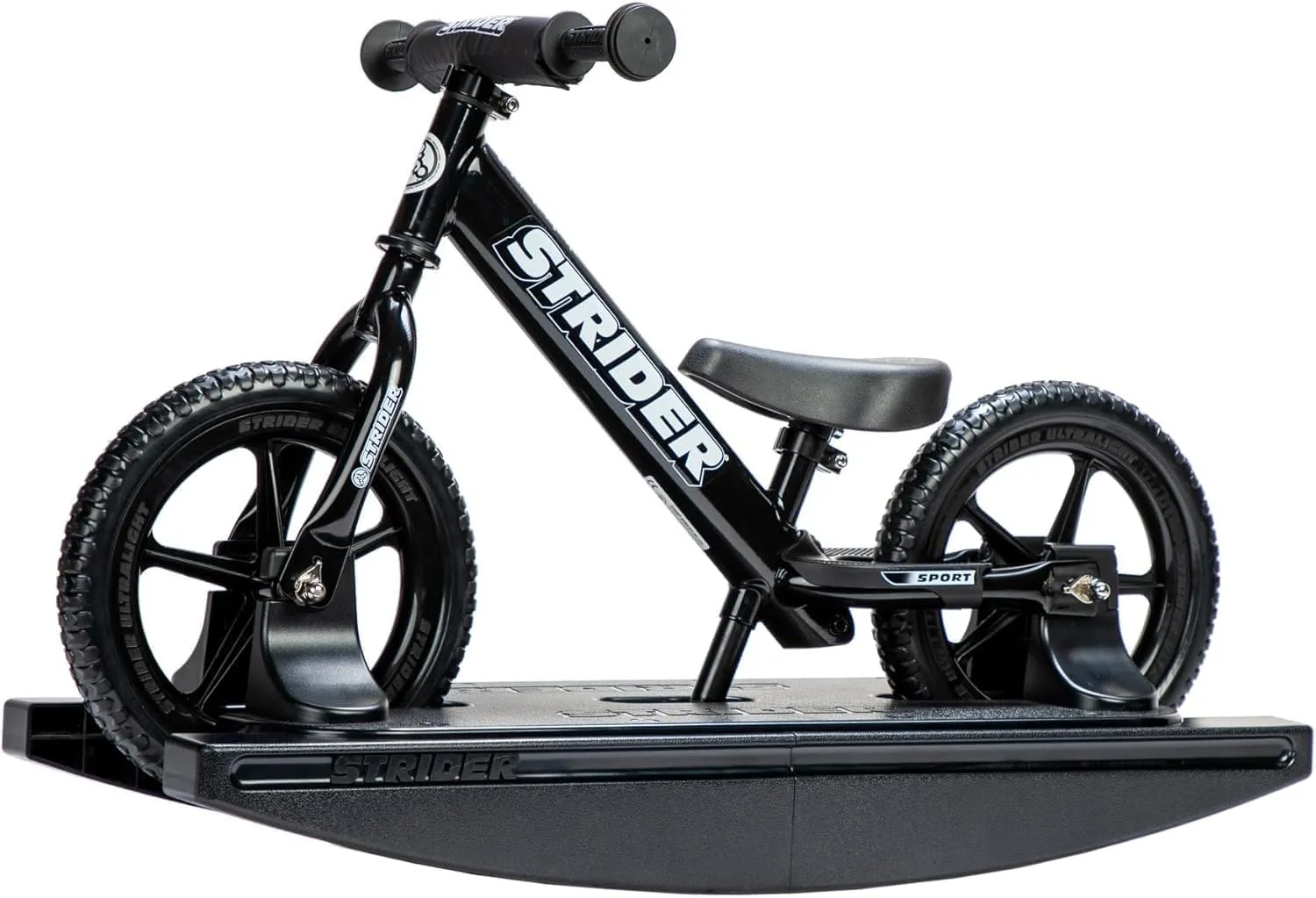Strider 12” Pro Bike   Rocking Base - Helps Teach Baby How to Ride a Balance Bicycle - for Kids 6 Months to 4 Years - Easy Assembly & Adjustments