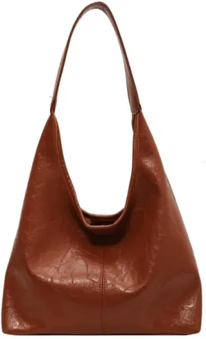 Suede Bag for Women Hobo Bag Slouchy Purse Fashionable Leather Shoulde Office Tote Handbag