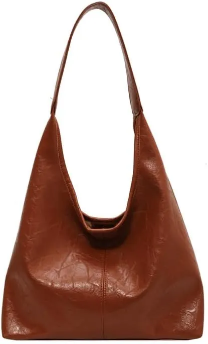 Suede Bag for Women Hobo Bag Slouchy Purse Fashionable Leather Shoulde Office Tote Handbag