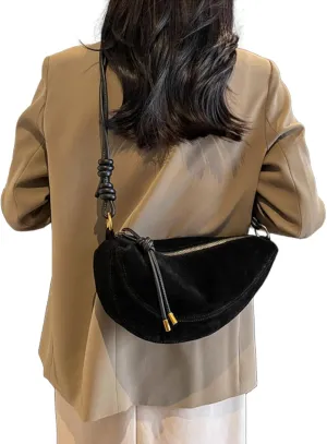 Suede Tote Bag for Women,Womens Purse Slouchy Hobo Handbag,Suede Shoulder Bag Fall Purses Work Handbag