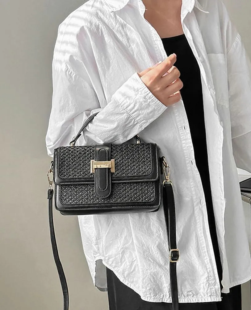 Summer Straw Handbags for Women Straw Crossbody Bag PU Leather Tote Bag Summer Straw Hobo Bag Shoulder Clutch Bag