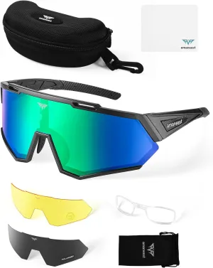 Sunglasses UV Protection Cycling Sunglasses for Men and Women,Impact Resistance Z87.1 for Construction