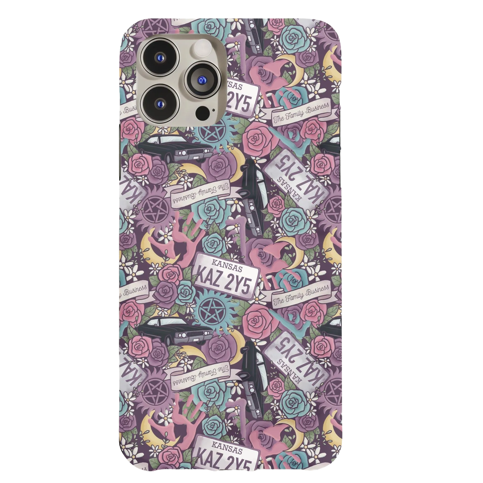 Supernatural Winchester Bros Floral Phone Case