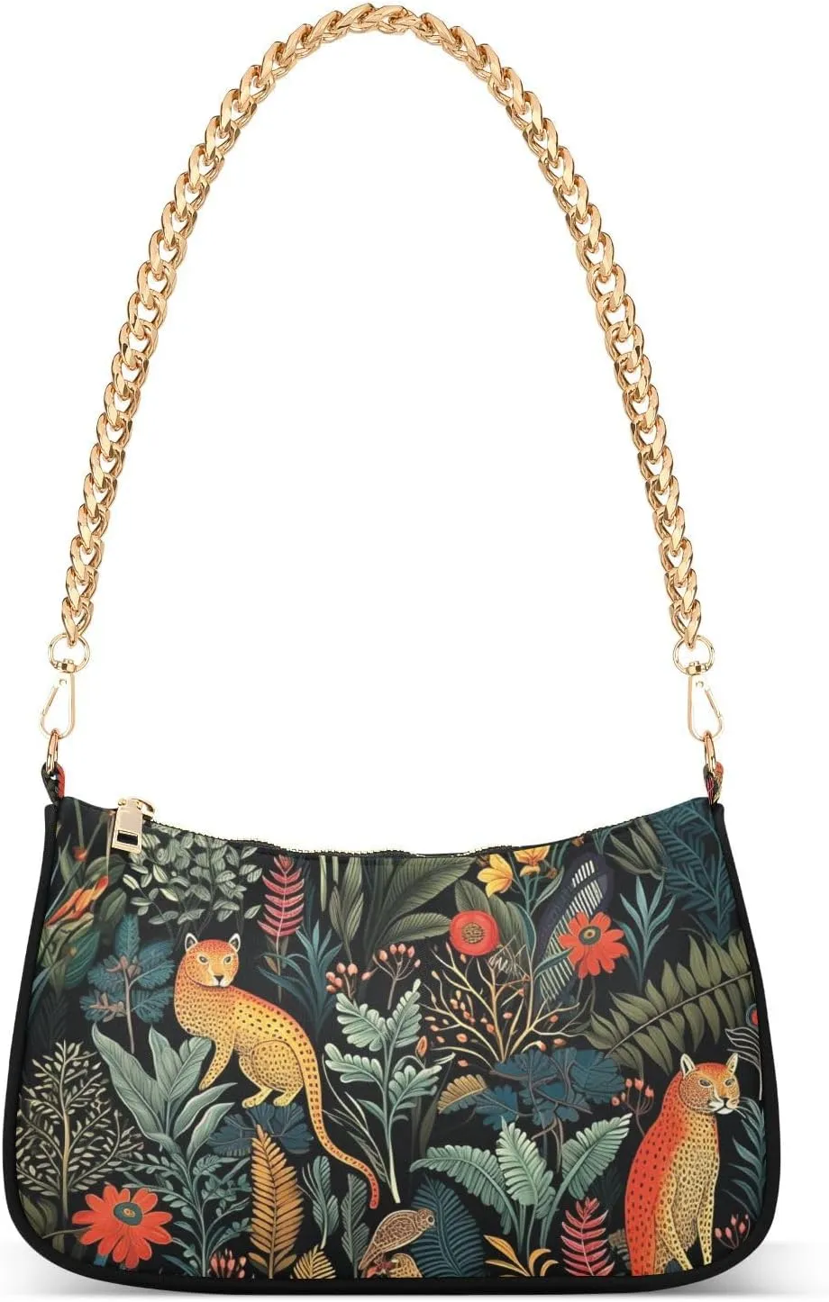 susiyo Shoulder Bag for Women Dark Dreamy Jungle Small Shoulder Purse Bags Cute Hobo Tote Handbag Mini Clutch Purse