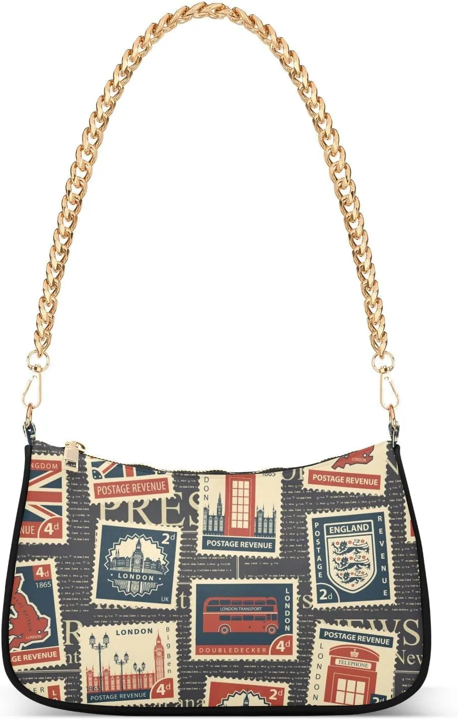 susiyo Shoulder Bag for Women London Postage Stamps Postmarks Small Shoulder Purse Bags Cute Hobo Tote Handbag Mini Clutch Purse