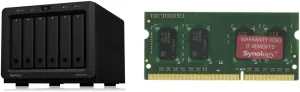 Synology 6 Bay 2.5" NAS DS620slim (Diskless) & RAM DDR3L-1866 SO-DIMM 4GB (D3NS1866L-4G)